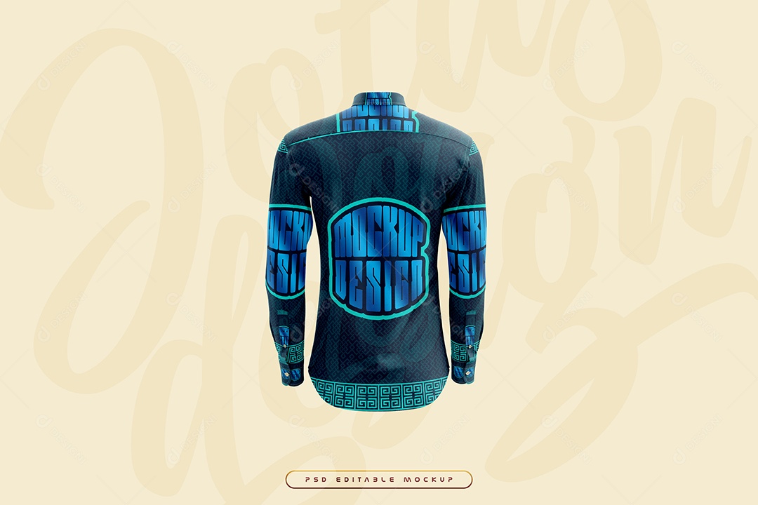Camisa Manga Longa Mockup PSD Editável