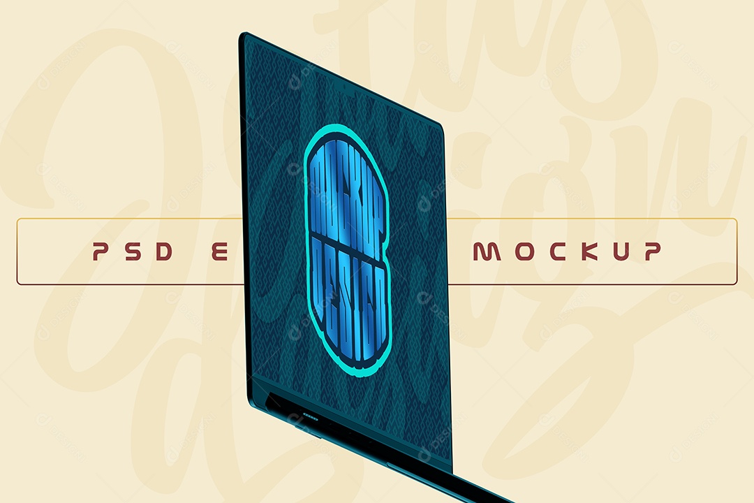 Notebook Mockup PSD Editável