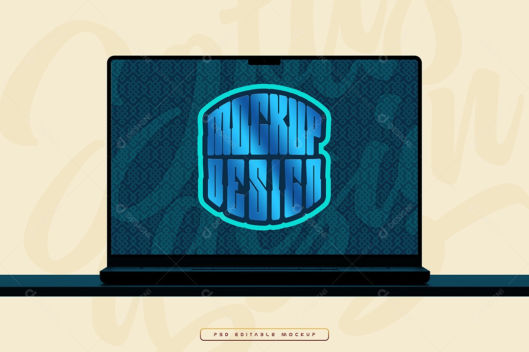 Notebook Mockup PSD Editável