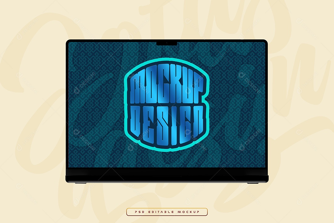 Notebook Mockup PSD Editável