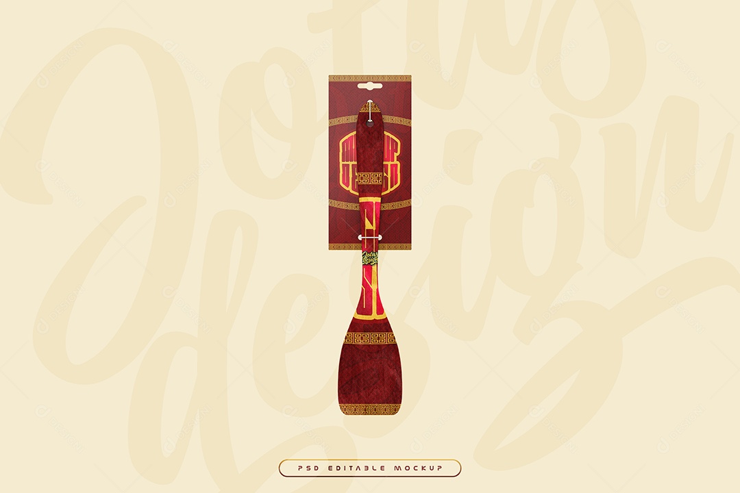 Colher de Cozinha Mockup PSD Editável