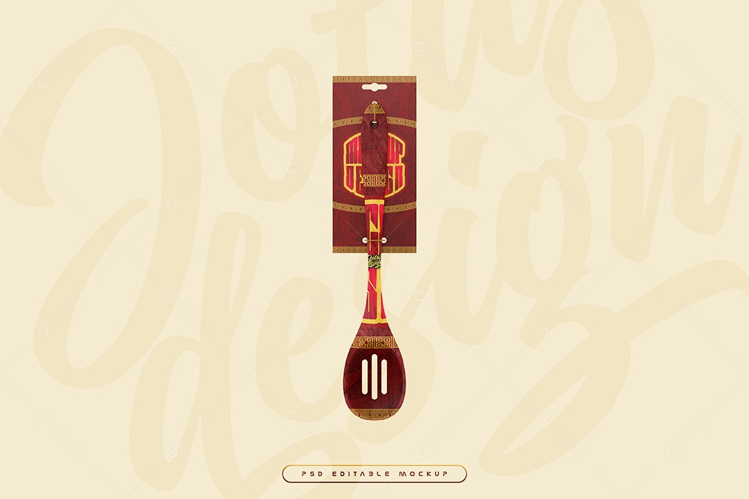Colher de Conzinha Mockup PSD Editável