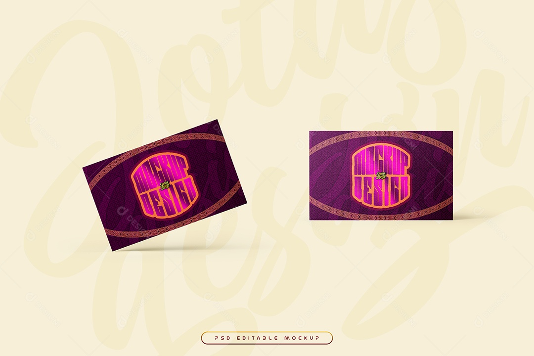Mockup Cartões de Visita PSD Editável