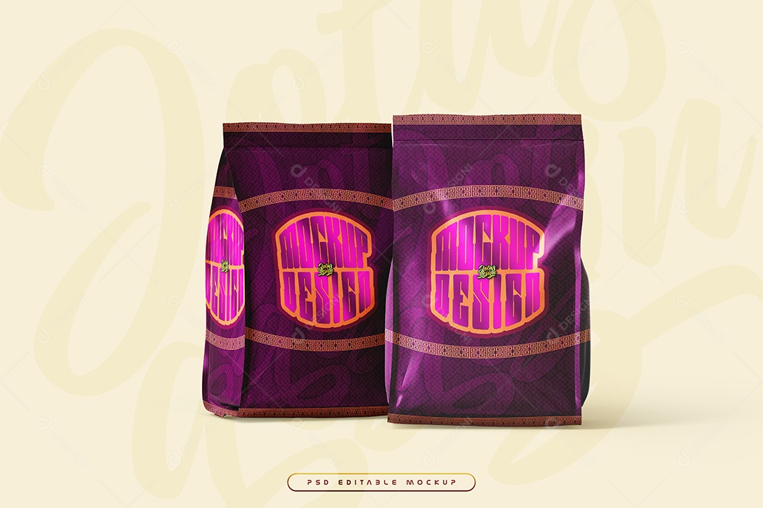 Mockup de Embalagens de Café PSD Editável