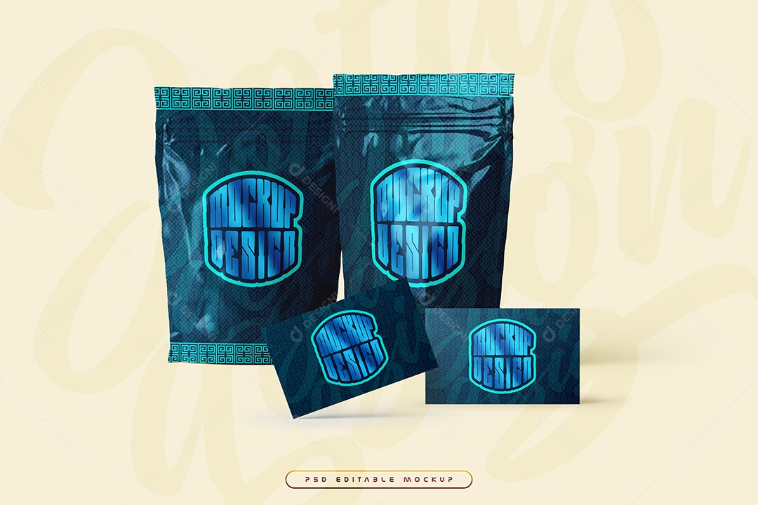 Embalagem de Suplementos PSD Editável Mockup