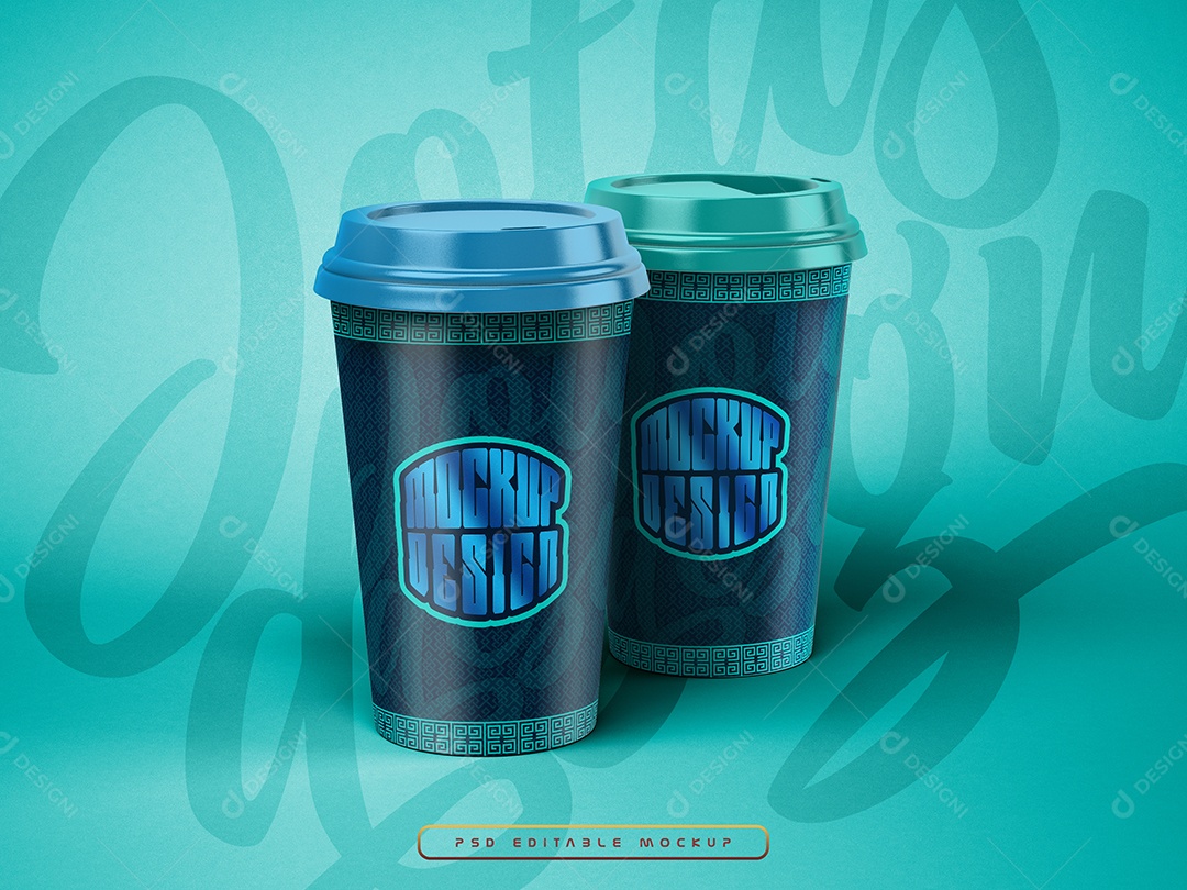 Copos de Café Mockup PSD