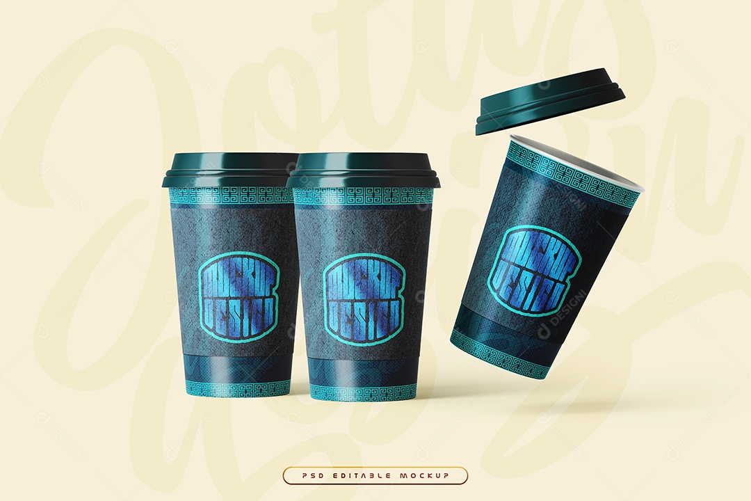 Copos de Café Mockup PSD