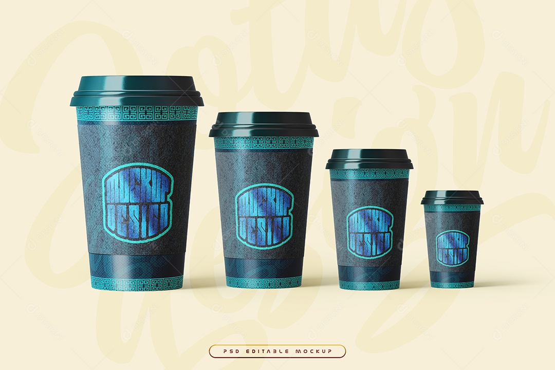 Copos Café Mockup PSD