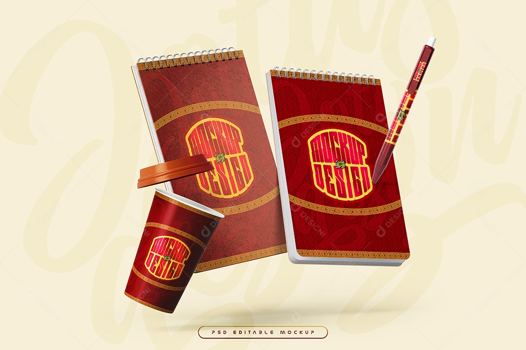 Agenda Mockup PSD Editável