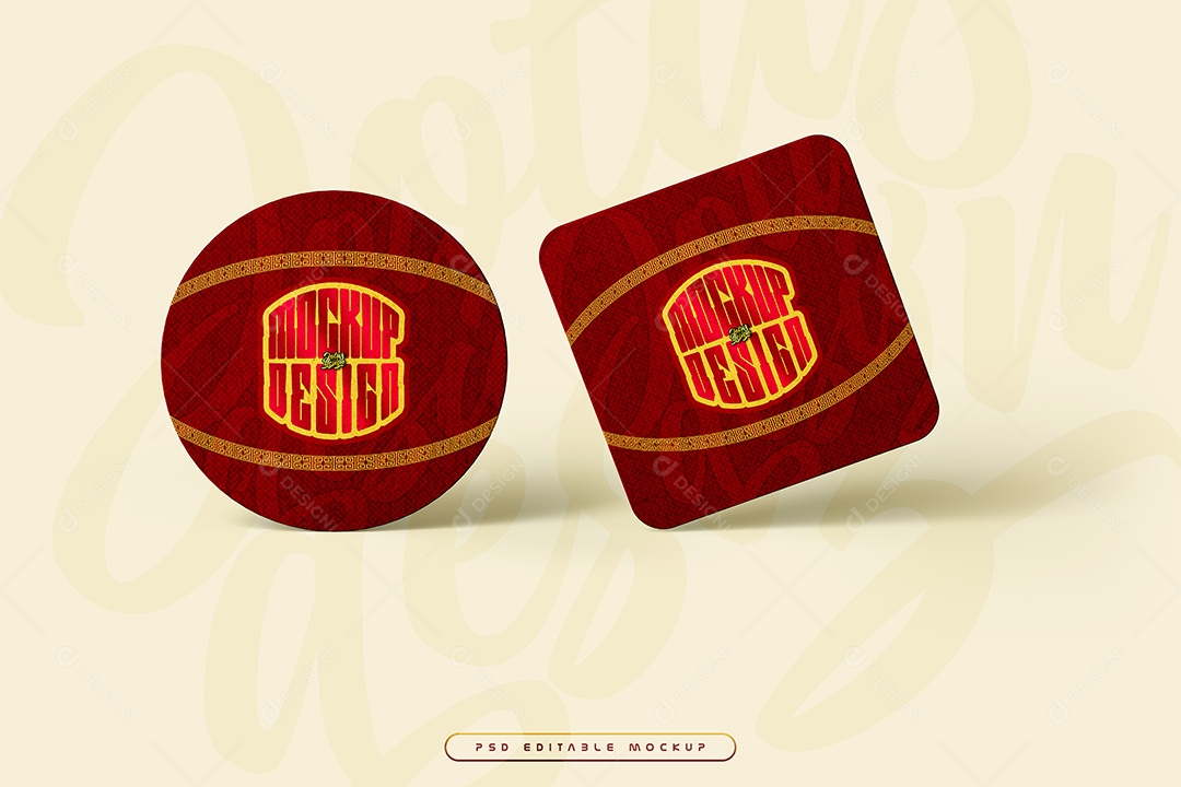 Capsula de Café Mockup PSD Editável