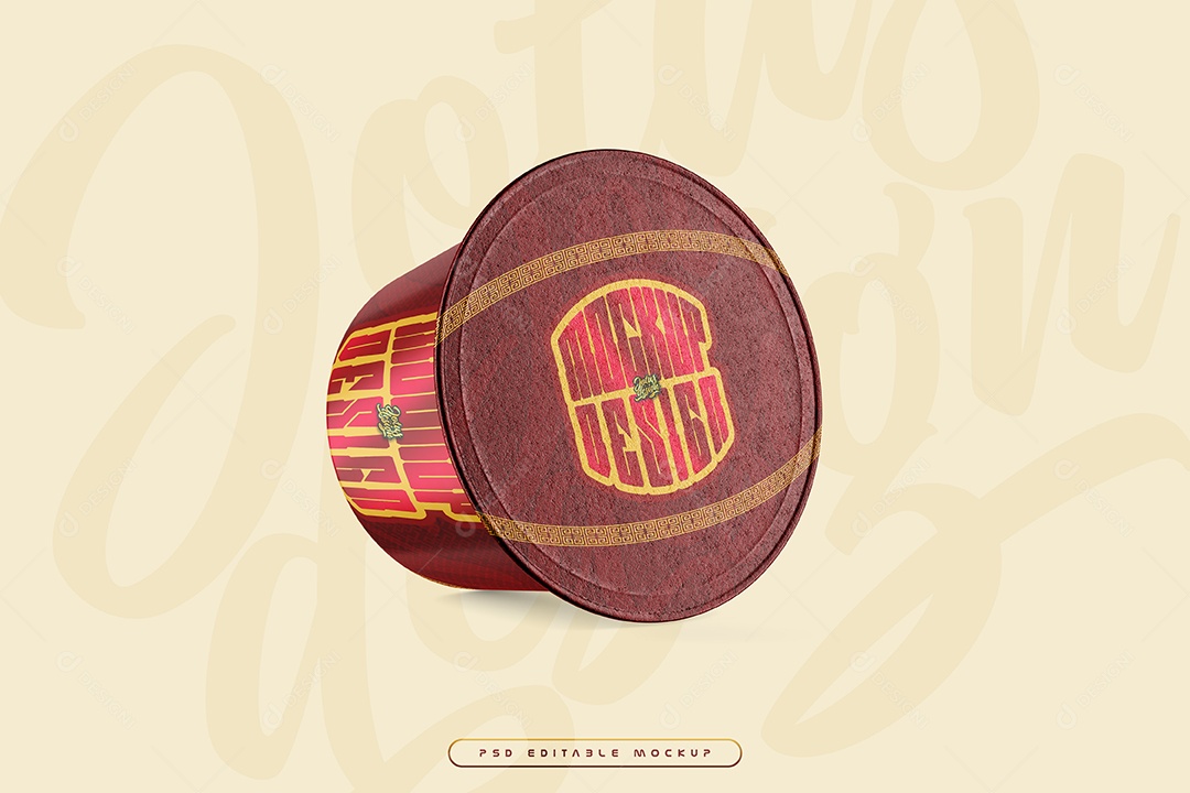 Pote de Sorvete PSD Editável Mockup