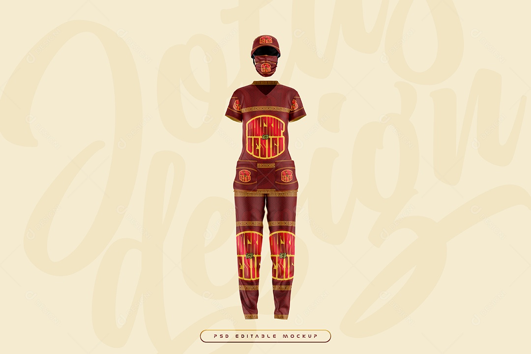 Uniforme de Trabalhador PSD Editável Mockup