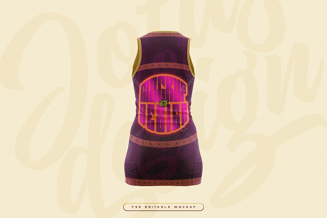 Vestido Feminino Mockup PSD Editável