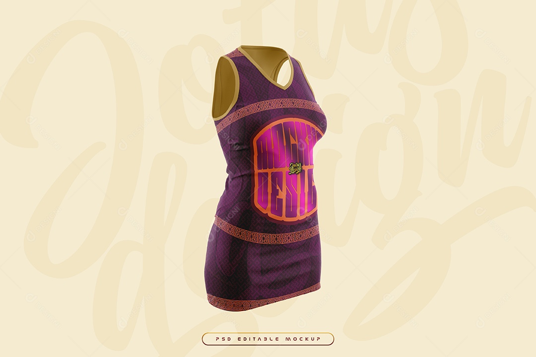 Vestido Feminino Mockup PSD Editável