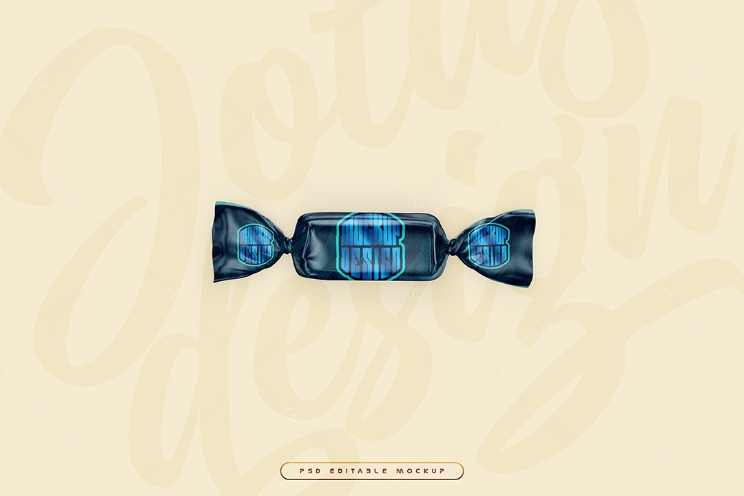 Embalagem de de Balinha Mockup PSD Editável