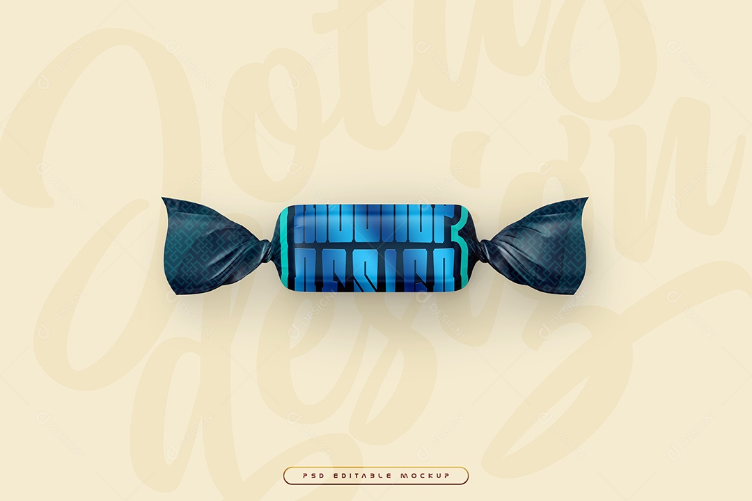 Embalagem de de Balinha Mockup PSD Editável