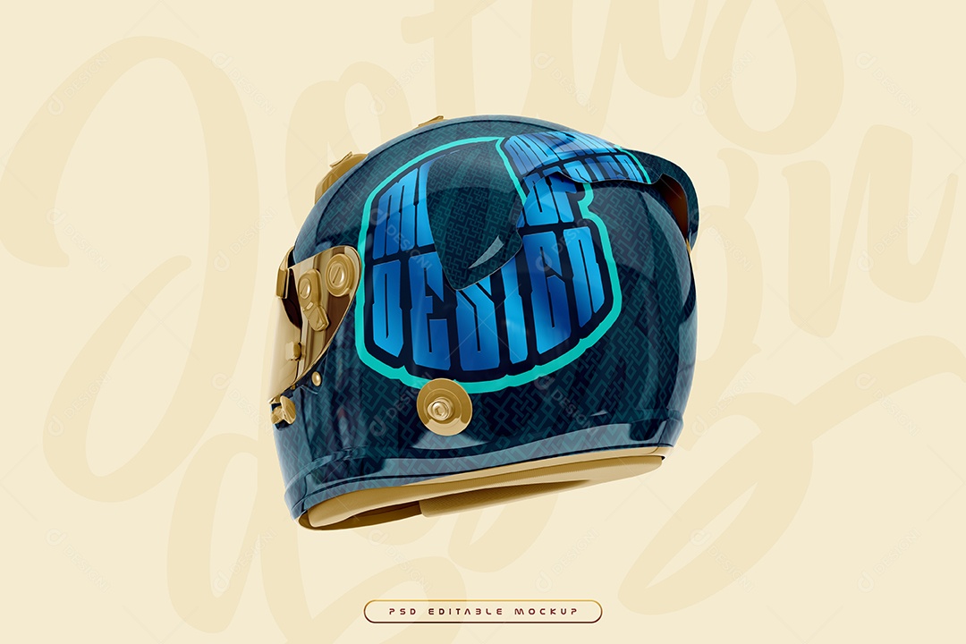 Mockup de Capacete PSD Editável