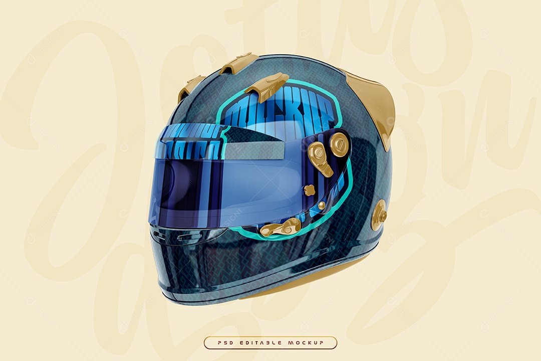 Mockup de Capacete PSD Editável