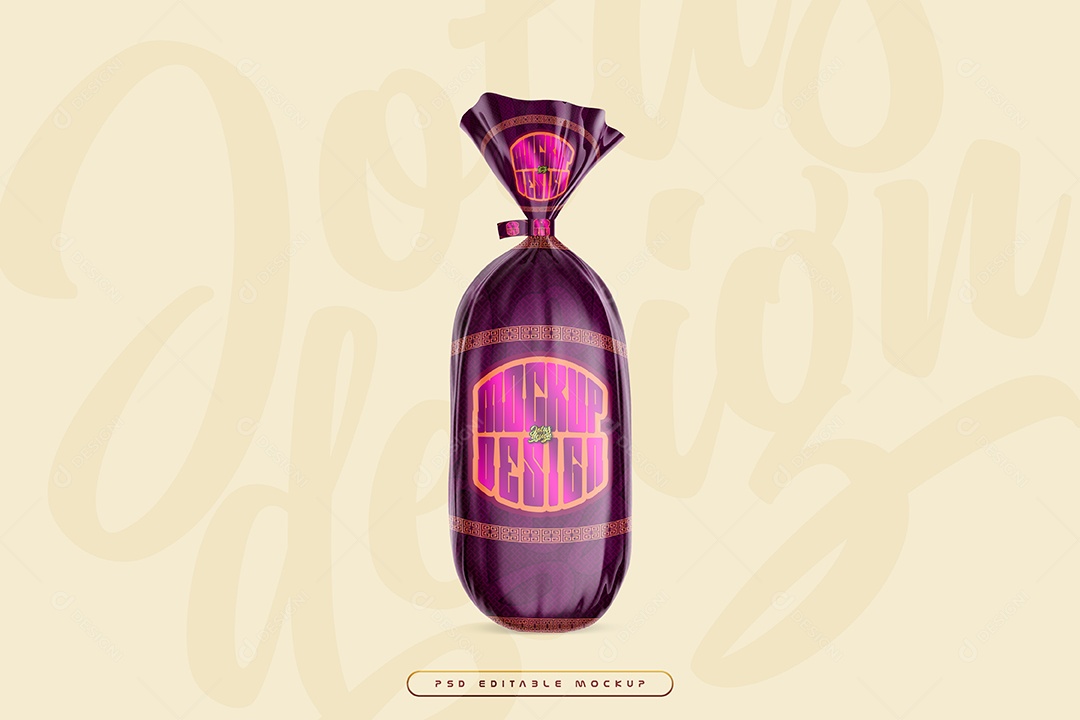 Mockup Embalagem de Pão PSD Editável