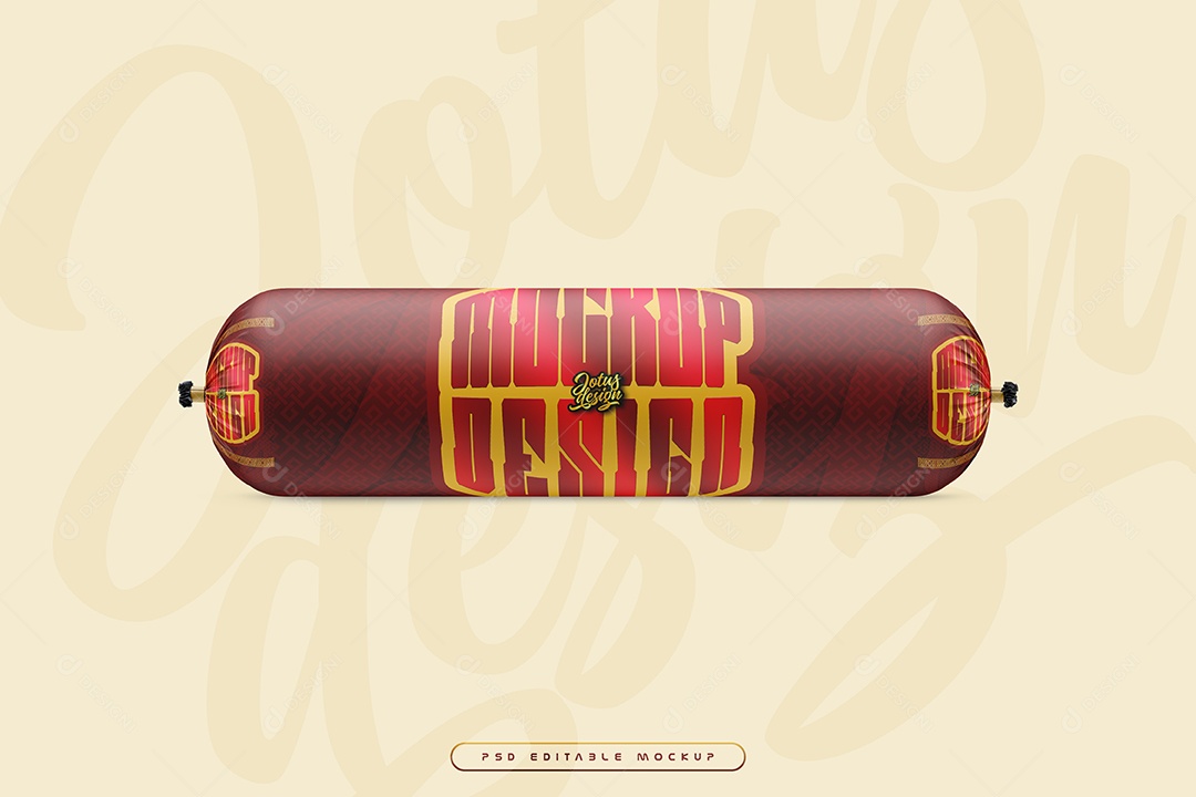 Mortadela Mockup PSD Editável