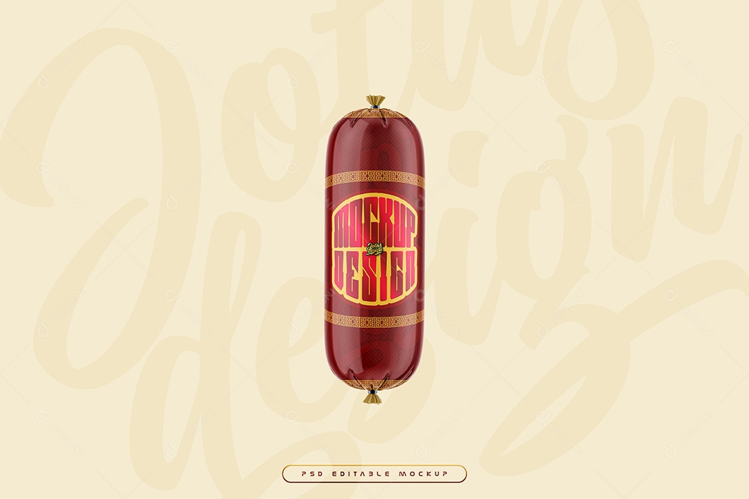 Mortadela Mockup PSD Editável