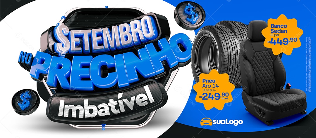 Banner Setembro no Precinho Imbatível Social Media PSD Editável