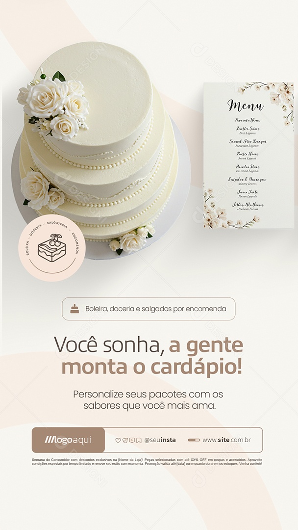 Story Boleira Você Sonha Social Media PSD Editável