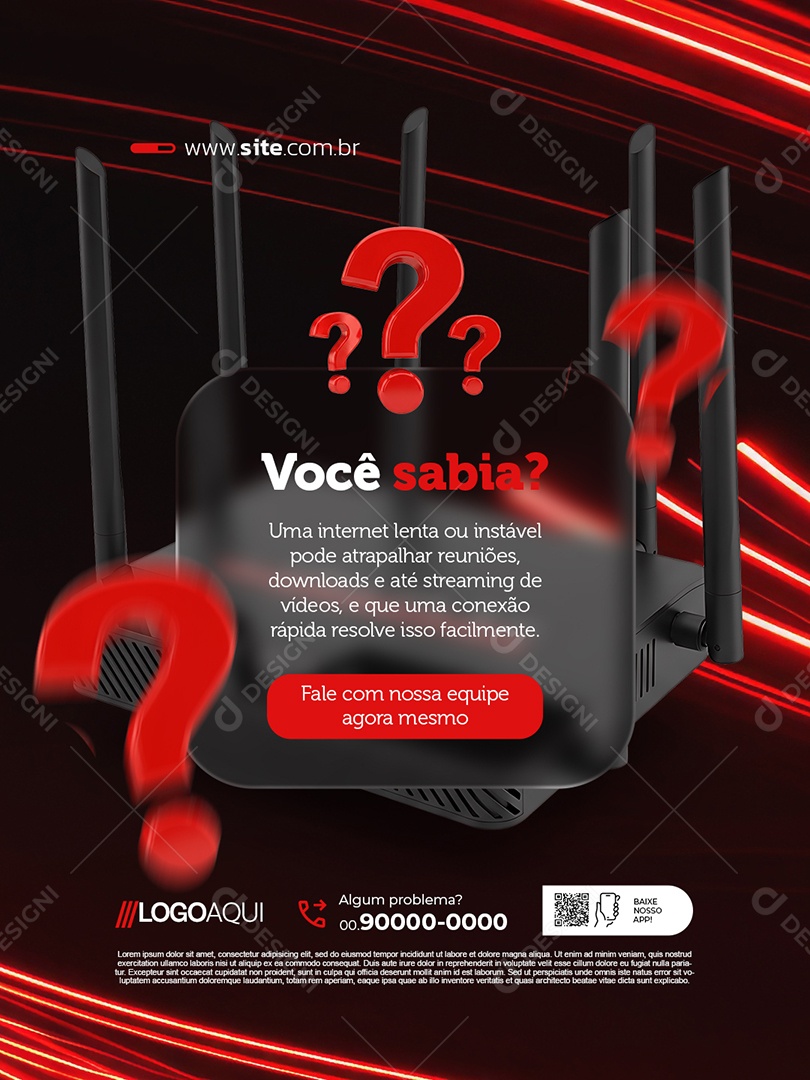 Provedor de Internet Você Sabia Social Media PSD Editável