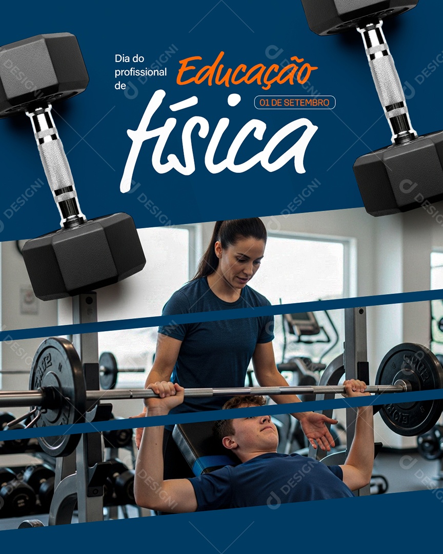 Post Dia do Profissional de Educação Física 01 de Setembro Social Media PSD Editável