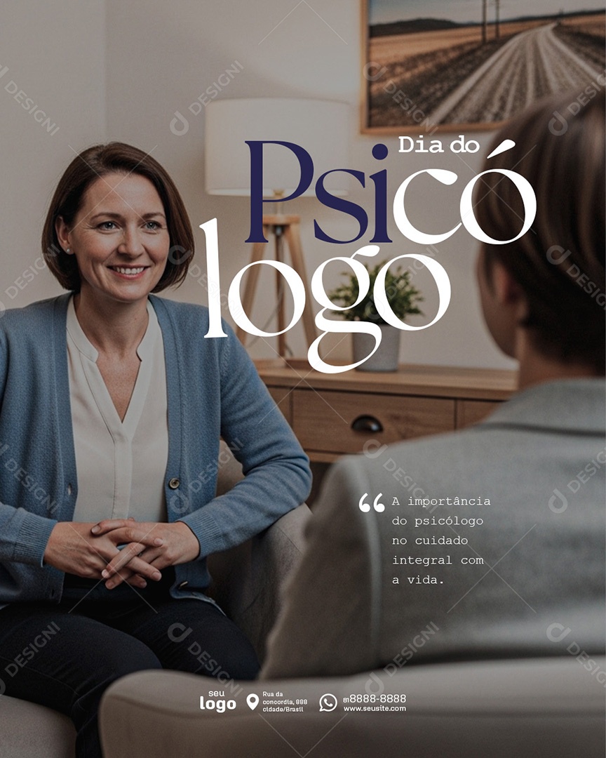 Post Dia do Psicólogo a Importância Social Media PSD Editável