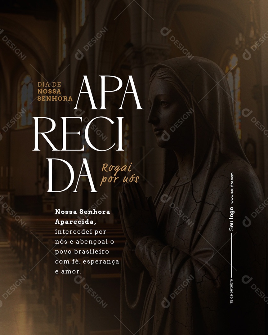 Post Nossa Senhora de Aparecida Esperança e Amor Social Media PSD Editável