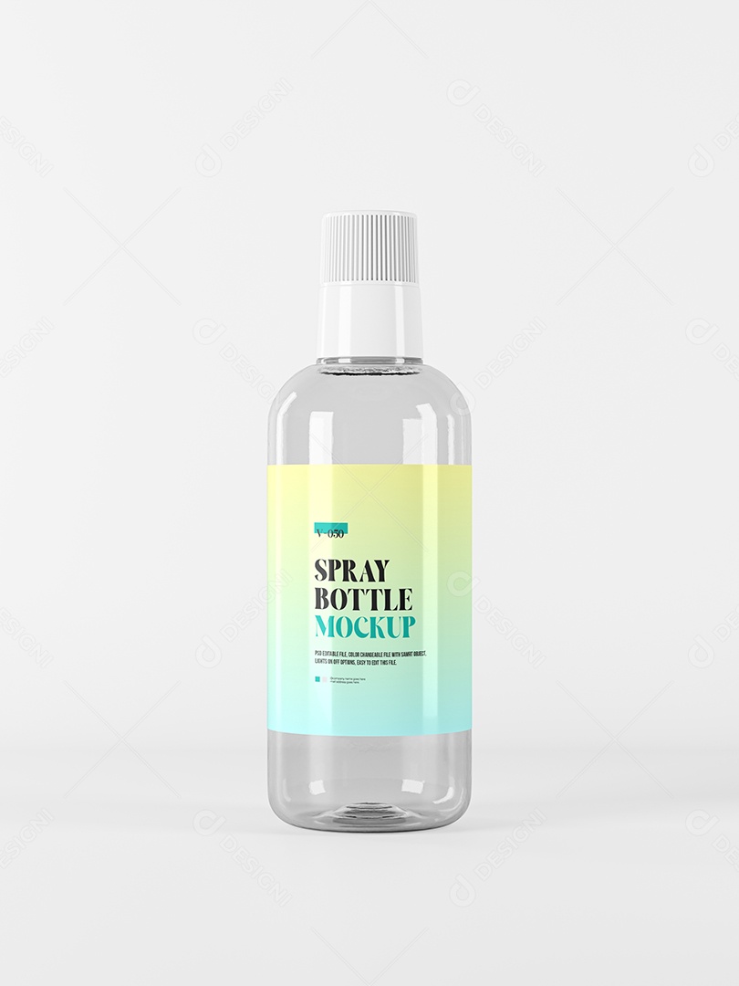 Litro de Vidro Mockup PSD Editável