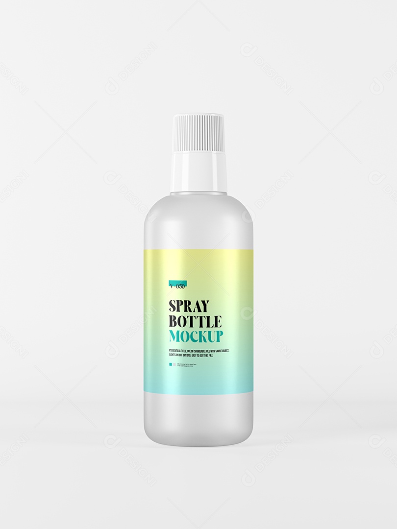 Litro de Vidro Mockup PSD Editável