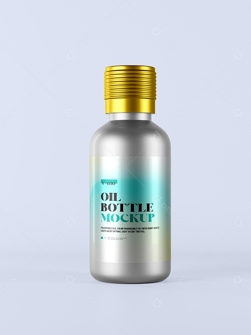 Litro de Vidro Mockup PSD Editável