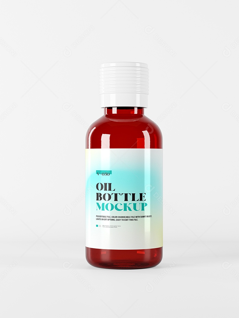 Litro de Vidro Mockup PSD Editável