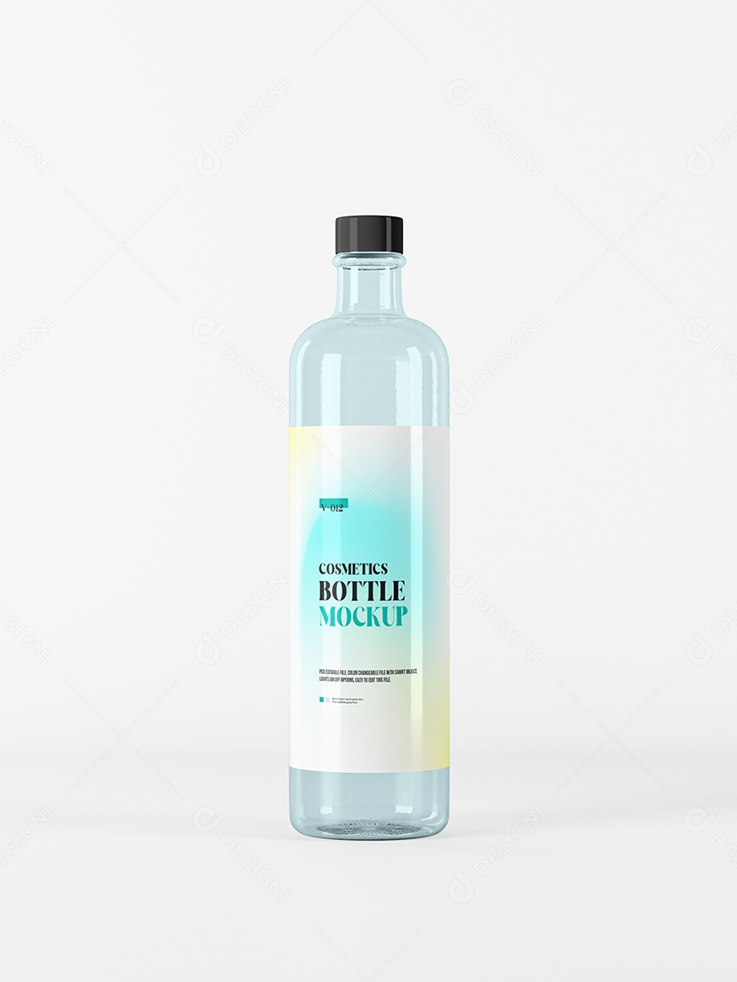 Litro de Vidro Mockup PSD Editável