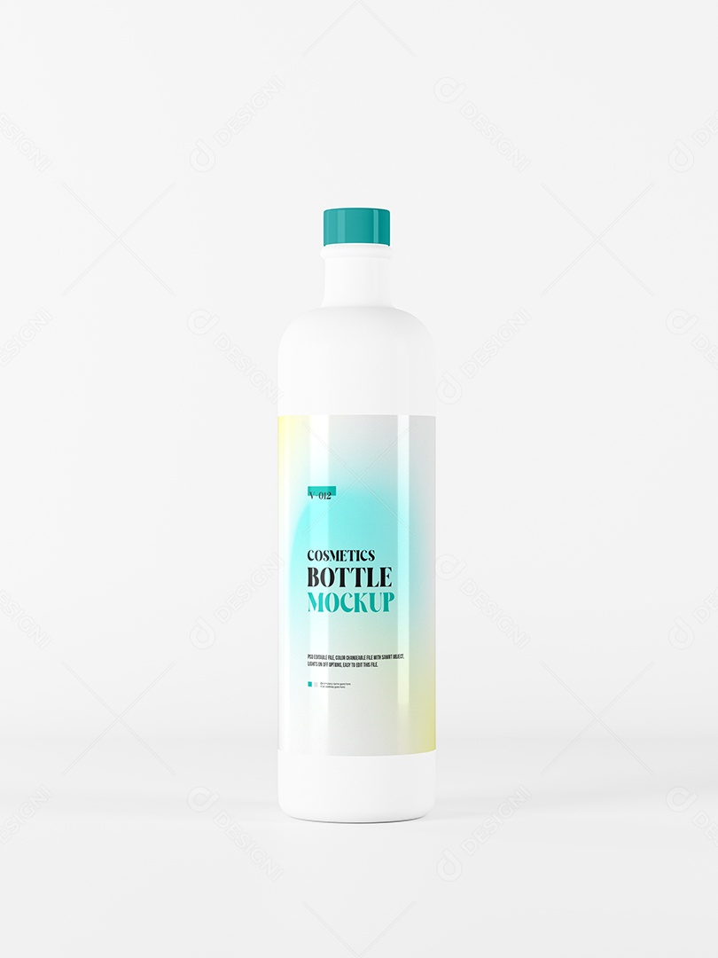 Litro de Vidro Mockup PSD Editável