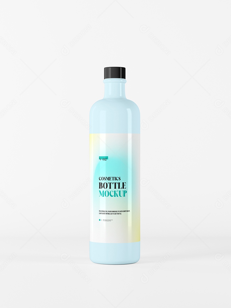 Litro de Vidro Mockup PSD Editável