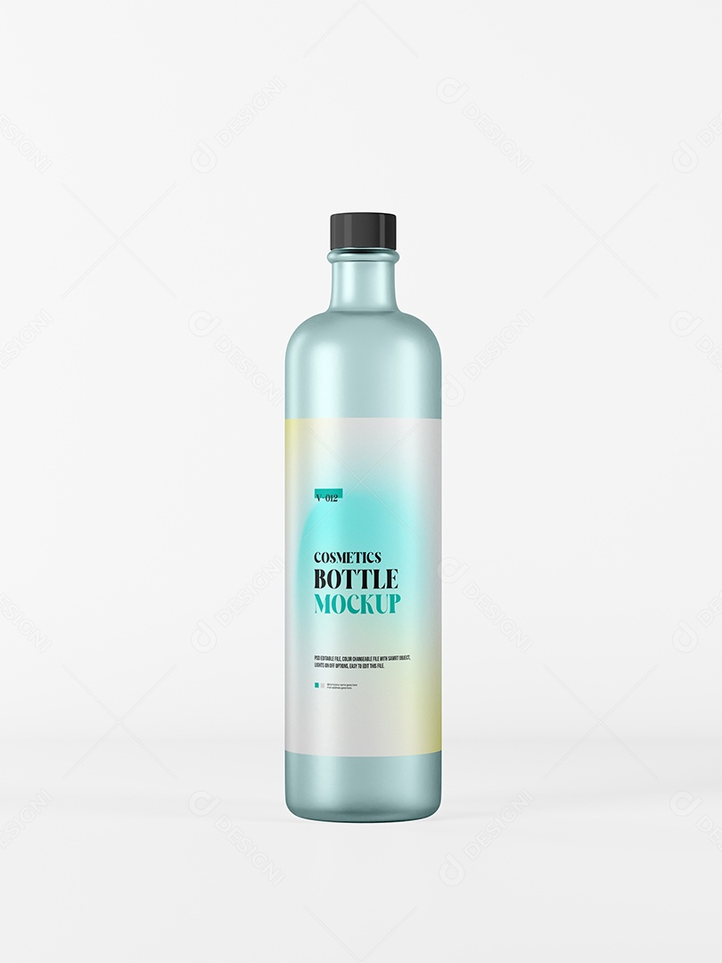 Litro de Vidro Mockup PSD Editável