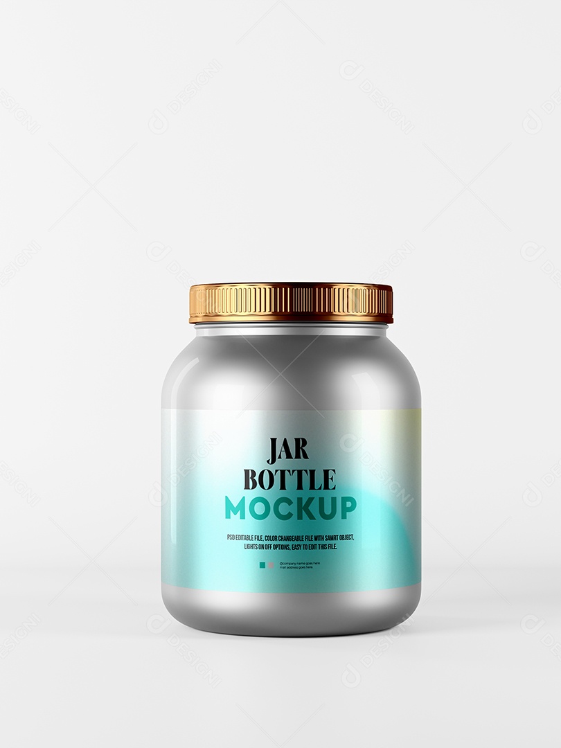 Pote de Vidro Mockup PSD Editável