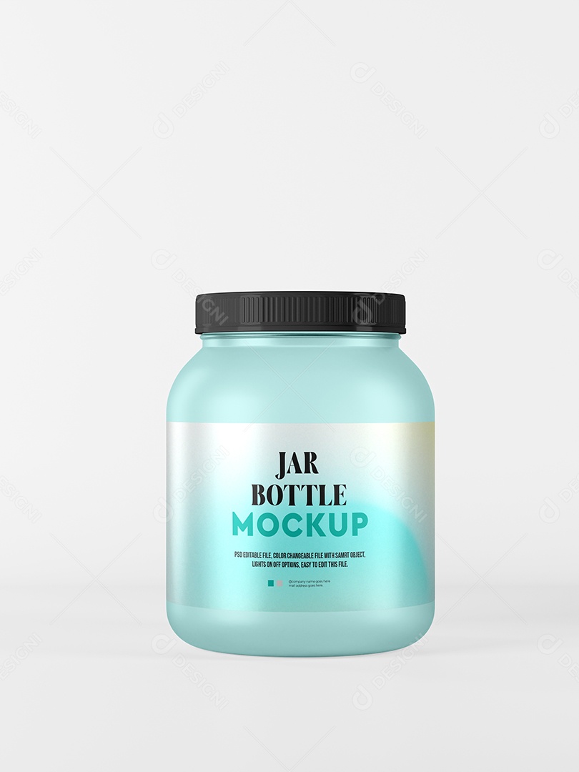 Pote de Vidro Mockup PSD Editável