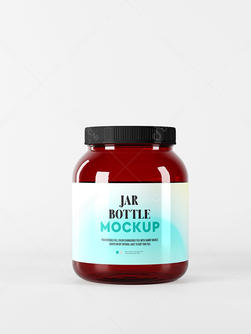 Pote de Vidro Mockup PSD Editável