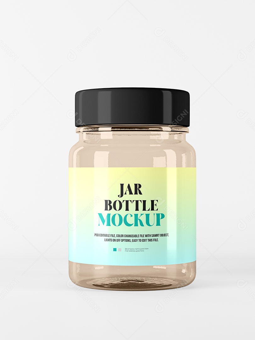 Pote de Vidro Mockup PSD Editável