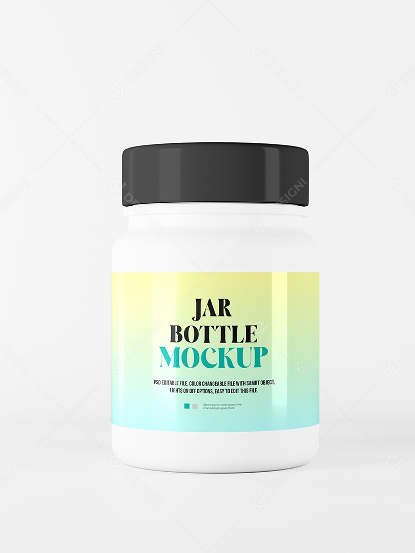 Pote de Vidro Mockup PSD Editável