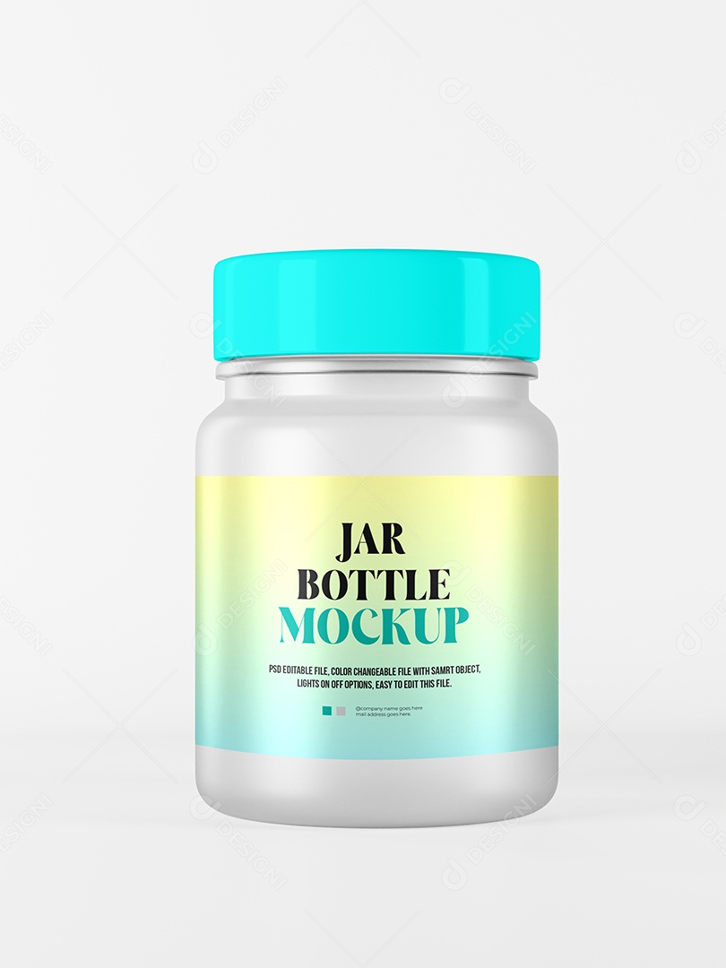 Pote de Vidro Mockup PSD Editável