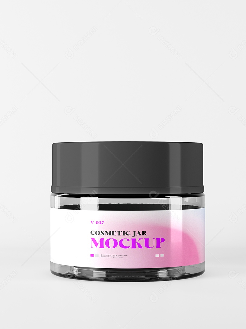 Pote de Cosmético Mockup PSD Editável