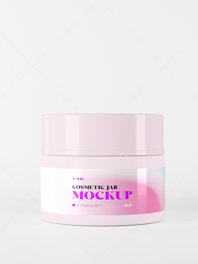 Pote de Cosmético Mockup PSD Editável