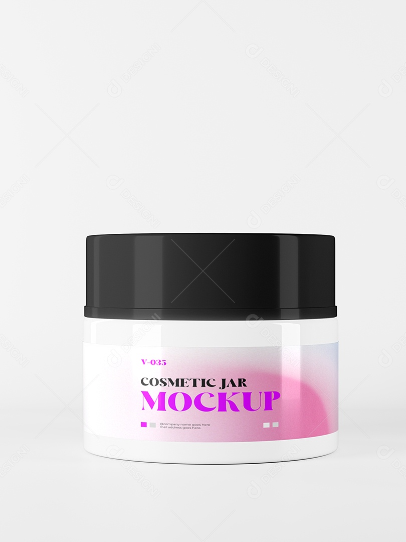 Pote de Cosmético Mockup PSD Editável