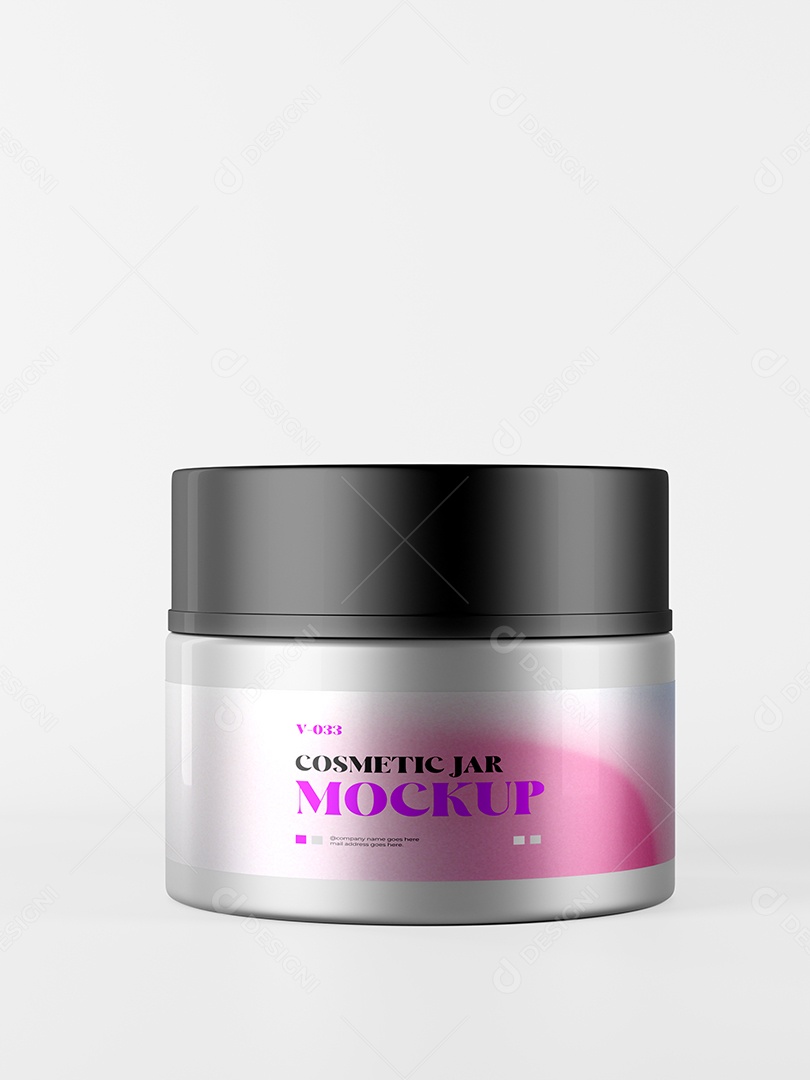 Pote de Cosmético Mockup PSD Editável