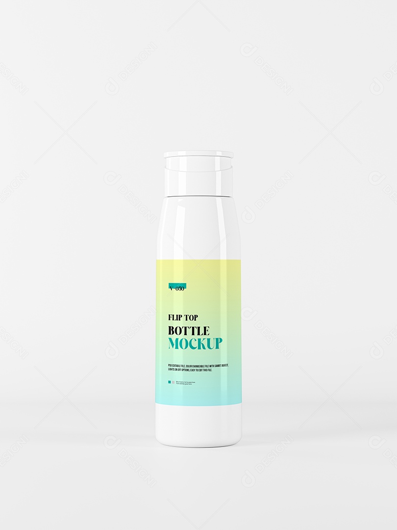 Litro de Vidro Mockup PSD Editável